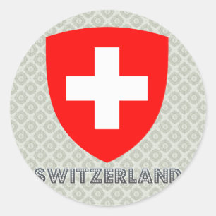 Die Schweiz-Wappen Runder Aufkleber