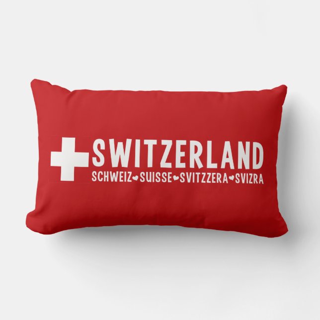 Die SCHWEIZ-Wurfskissen Lendenkissen (Vorderseite)