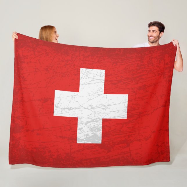 Die Schweizer Flagge - Ein Tapisserie des Schweize Fleecedecke (Beispiel)
