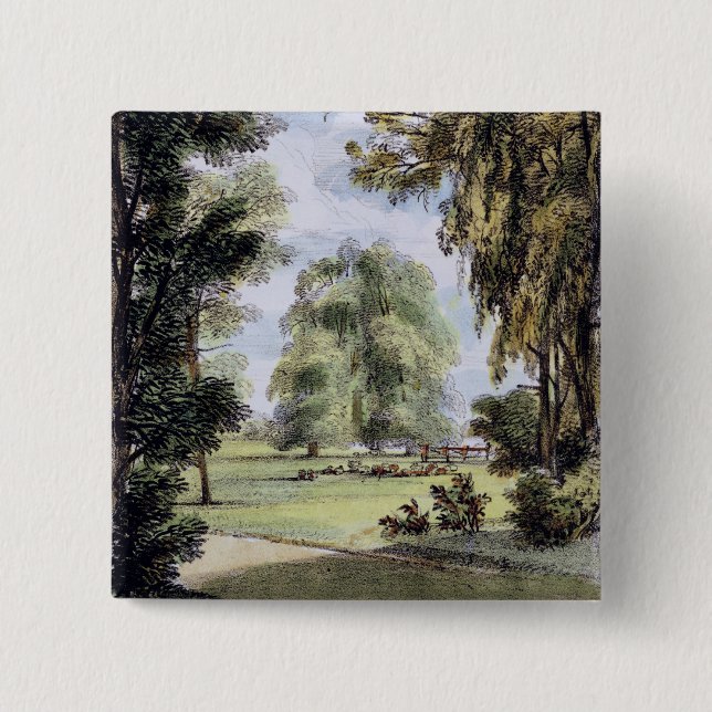Die Schwester-Bäume, Kew arbeitet im Garten, Button (Vorderseite)