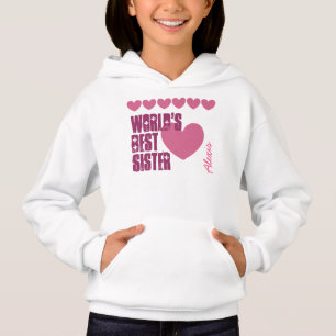 Die Schwester-Name-Herzen V01F der Welt bestes Hoodie