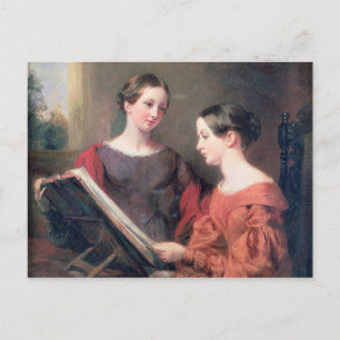 Die Schwestern, 1839 Postkarte