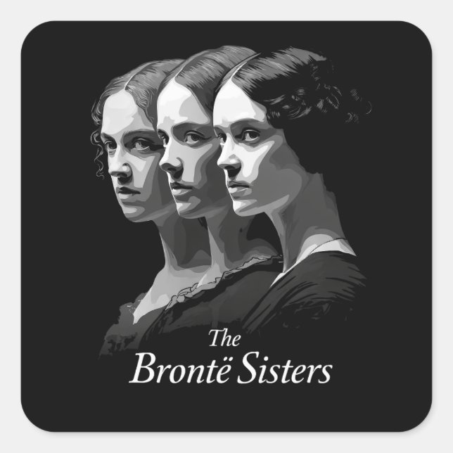 Die Schwestern Brontë Quadratischer Aufkleber (Vorderseite)