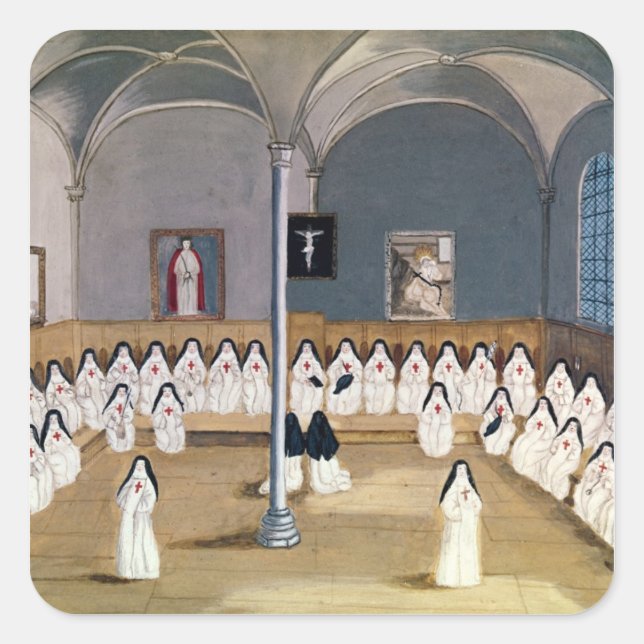 Die Schwestern der Abtei Quadratischer Aufkleber (Vorderseite)