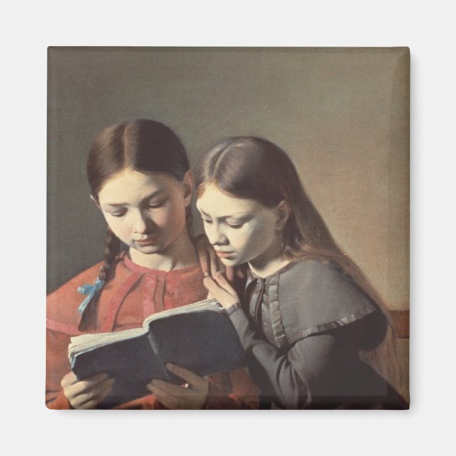 Die Schwestern des Künstlers Signe und Henriette Magnet (Vorne)