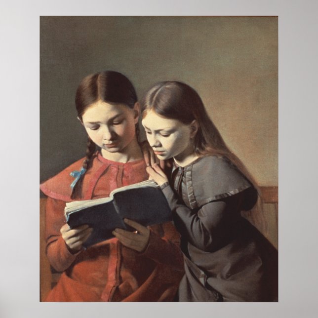 Die Schwestern des Künstlers Signe und Henriette Poster (Vorne)