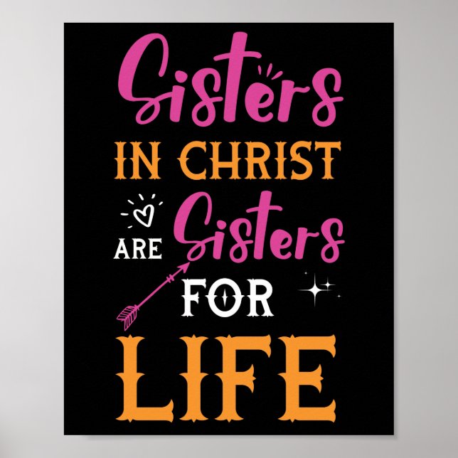 Die Schwestern in Christus sind die Schwestern für Poster (Vorne)