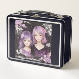 Die Schwestern Lavendel & Sakura Metall Brotdose
