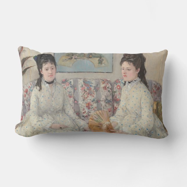 Die Schwestern (von Berthe Morisot) Lendenkissen (Vorderseite)