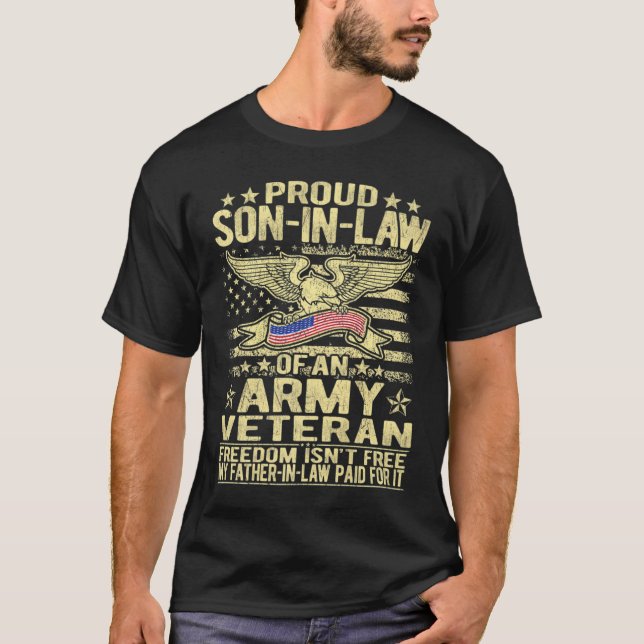 Die Schwiegersohn der Veteranen der Armee T-Shirt (Vorderseite)