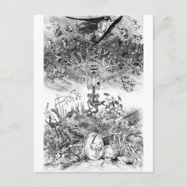 Die Scraps-Vintage Felicien Rops Postkarte (Vorderseite)