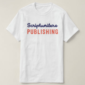 Die Scriptwriters, die blaues T-Shirt