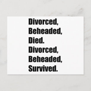 Die sechs Ehefrauen von Henry VIII Postkarte