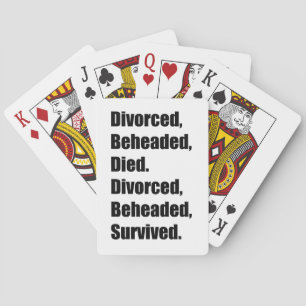 Die sechs Ehefrauen von Henry VIII Spielkarten