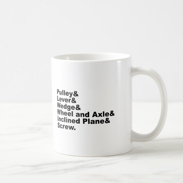 Die sechs einfachen Maschinen von Archimedes Kaffeetasse (Rechts)
