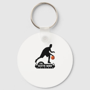 Die Sechste Mann-Basketball-Silhouette Schlüsselanhänger