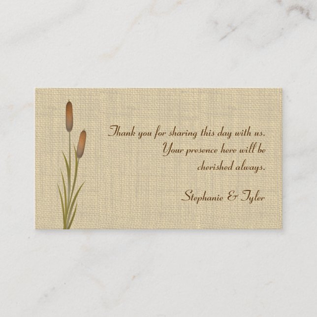 Die Seeblick Platzkarte (Vorderseite)