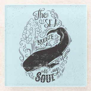 Die Seebrise ist- Parfüm Glasuntersetzer