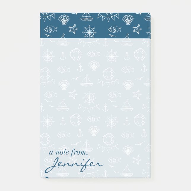 Die Seekreide, die Muster | zeichnet, addieren Post-it Klebezettel (Vorderseite)