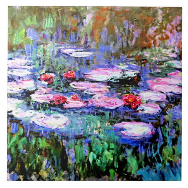 Die Seerosen von Monet Fliese (Vorderseite)