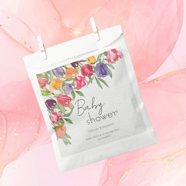 Die Segen-Tulpen der Natur und die Kinderdusche im Geschenktütchen (Von Creator hochgeladen)