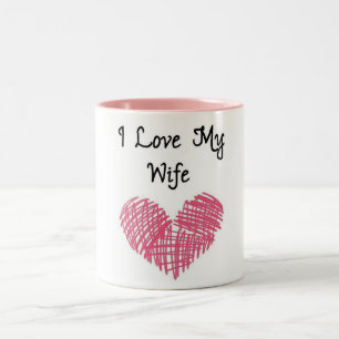 DIE SEHR BESONDERE EHEFRAU "I LIEBE EHEFRAU" ZWEIFARBIGE TASSE