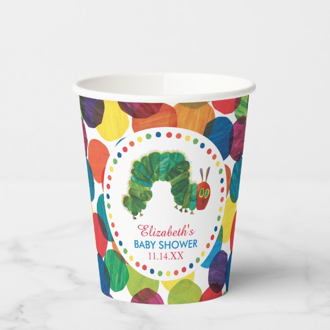 Die sehr hungrige Raupe-Babydusche Pappbecher (Links)