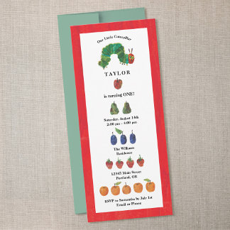 Die sehr hungrige Raupe Frucht zum Geburtstag Einladung