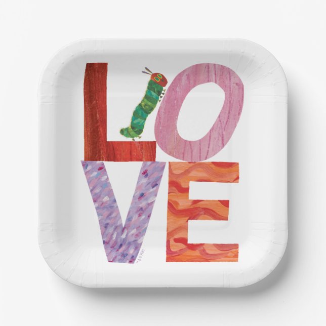 Die sehr hungrige Raupe | LIEBE Pappteller (Vorderseite)