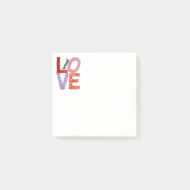 Die sehr hungrige Raupe | LIEBE Post-it Klebezettel (Vorderseite)