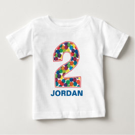 Die sehr hungrige Raupe Polka Dot 2. Geburtstag Baby T-shirt