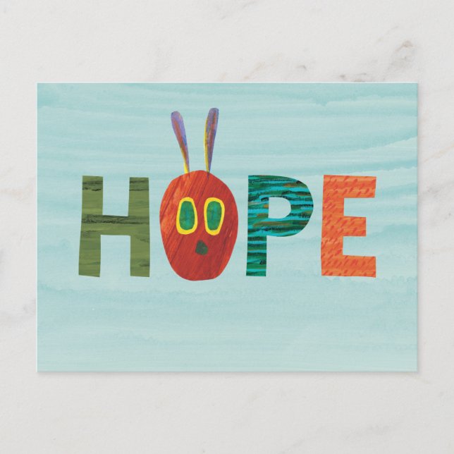 Die sehr hungrige Raupe Postkarte (Vorderseite)