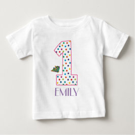 Die sehr hungrige Raupe Schmetterling 1. Geburtsta Baby T-shirt