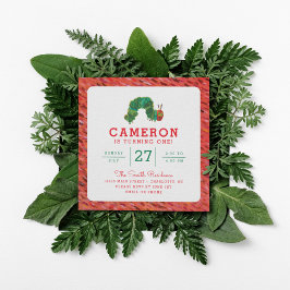 Die sehr hungrige Raupe zum Geburtstag Einladung