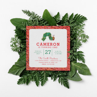 Die sehr hungrige Raupe zum Geburtstag Einladung