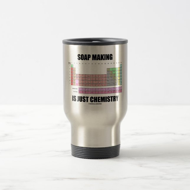 Die Seifen-Herstellung ist gerade Chemie Reisebecher (Mittel)