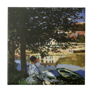 Die Seine bei Bennecourt von Claude Monet Fliese