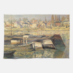 Die Seine in Asnieres von Claude Monet Geschirrtuch