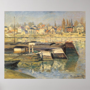 Die Seine in Asnieres von Claude Monet Poster