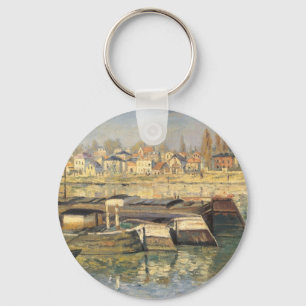 Die Seine in Asnieres von Claude Monet Schlüsselanhänger