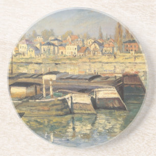 Die Seine in Asnieres von Claude Monet Untersetzer