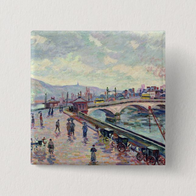 Die Seine in Rouen Button (Vorderseite)
