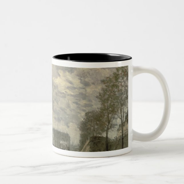 Die Seine und Notre Dame Zweifarbige Tasse (Rechts)