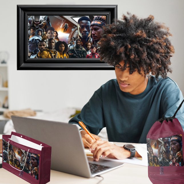 Die Sekhmet-Crew (Get the full "Sekhmet Starship" collection at  https://bit.ly/BlackFutureZazzle)