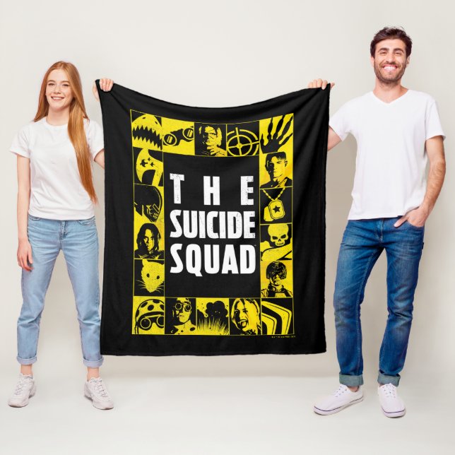 Die Selbstmordkommando | Gelbe und schwarze Symbol Fleecedecke (Beispiel)