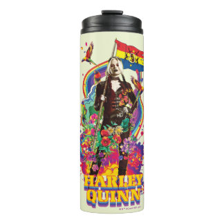 Die Selbstmordkommando | Harley Quinn Blume & Rain Thermosbecher