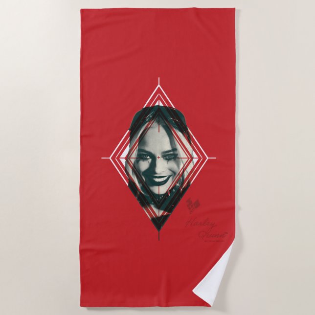 Die Selbstmordkommando | Harley Quinn Diamond Targ Strandtuch (Vorderseite)