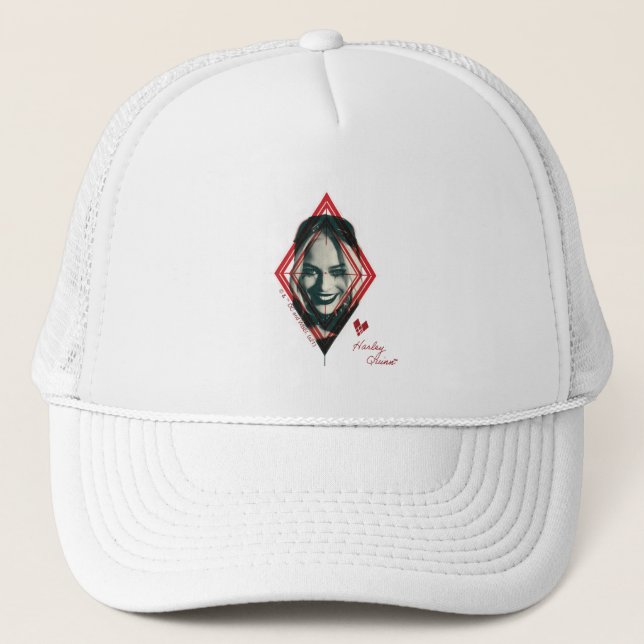 Die Selbstmordkommando | Harley Quinn Diamond Targ Truckerkappe (Vorderseite)