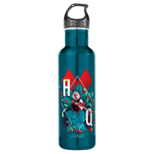 Die Selbstmordkommando   Harley Quinn Floral Diamo Edelstahlflasche