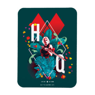 Die Selbstmordkommando Harley Quinn Floral Diamo Magnet
